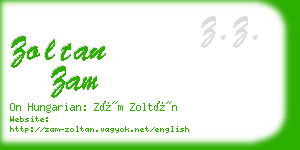 zoltan zam business card